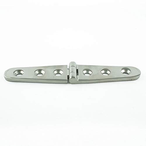 Eisenwaren2000 | 152 x 30 x 4,5 Scharnier (5 Stück) - Türscharnier - Möbelscharnier - Beschlag - Edelstahl A4 VA V4A - rostfrei