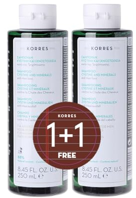 KORRES Cystine + Minerals Anti Hair-Loss Shampoo For Men 2 x 250ml Value Set (Worth £30)