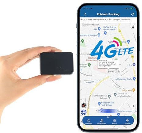 4G GPS Tracker Mini GPS-Tracker mit SIM Karte 1500mah Akku Stark Magnetisch und Wasserdicht, Mehreren Alarmen Tracking - Abonnement erforderlich