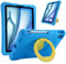 ProCase Coque Enfant Antichoc pour iPad Air 11 Pouces (M2) 2024, iPad Air 5ème 2022/iPad Air 4ème en 2020 10.9 Pouces, Poignée Rotative à 360 Degrés -Bleu