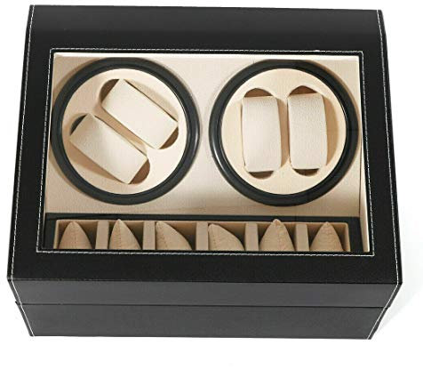 DIFU Automatik Uhrenbeweger 4 + 6 Uhrenbox Watch Winder PU Uhrenkasten Uhren Display Box