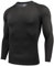 AMZSPORT Herren Kompressionsshirt Langarm Funktionsshirt Sportshirt Atmungsaktiv Laufshirt, Schwarz, XL