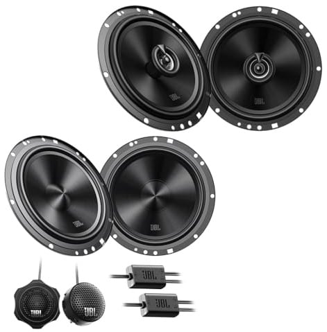 Mediadox Front/Heck 16,5cm/165mm Auto Lautsprecher/Boxen/Speaker Komplett-Set von JB.L kompatibel für Skoda (II)