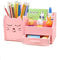 Schreibtisch-Organizer Stiftehalter rosa Stiftehalter für Kinder Schreibtisch Schreibwaren Aufbewahrung Organizer aus Holz für Bleistifte, Make-up-Pinsel