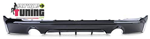 DIFFUSEUR Sport Noir Brillant Sorties Droite ET Gauche Compatible BMW Serie 2 Coupe F22 Pack M (05419)