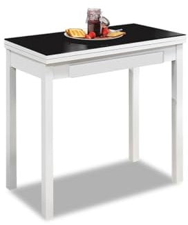 ASTIMESA MLBNE Mesa de Cocina, Metal, Negro, 80x40cm