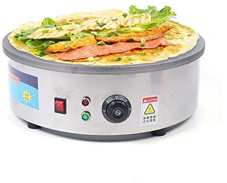 Sallurmose Crêpière électrique 2800W crêpière électrique avec plaque chauffante antiadhésive crêpière à température réglable pour la cuisine à domicile