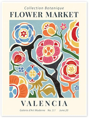 Posterlounge Flower Market Valencia Poster | 30 x 40 cm von TAlex Wandbilder Wanddeko