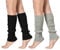 Leoparts Beinstulpen für Frauen 80er Jahre gerippt gestrickt Beinstulpen für Tanz Yoga Sport Cosplay Kostüm Party Zubehör, Schwarz / Grau, Einheitsgröße