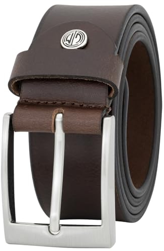 LINDENMANN Leder-Gürtel Herren 40 mm Vollrind dunkelbraun, Farbe/Color:braun, Size US/EU:Bundweite 145 cm Gesamtlänge 160 cm W 57 XXXXXL
