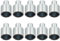 Easyboost 10 butées pour gaine de frein Ø6mm max - perçage Ø2,3mm / Ø5,8mm pour Vélo VTT VTC Electrique BMX