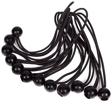 All-around24 Spanngummi Planenspanner 20cm Expander Gepäckspanner Expanderhaken Expanderschlinge mit Haken Spanner Spanngummi mit Spiral-Haken Expander Seile (12 Stück - Kugel)