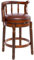 AULIFE Barhocker aus Leder mit Rindsleder, Sitzhöhe 66 cm, Drehstuhl für Zuhause, Küche, Theke, Mordener Stuhl, Esszimmer, Restaurant, Arbeitszimmer und Kneipe, 1 Stück