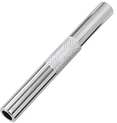 Charlies Rocket Metal Straw Shot Tube Sniffer (Silver)