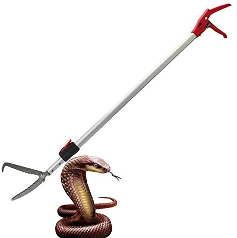 SYFRLLC 7.3ft Snake Catcher Tongs Grabber Professional Traps Stick Heavy Duty Auminum Alloy Pick-up Handing Tools