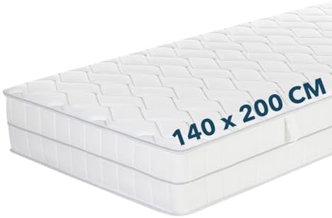 Ortho-Relax Kaltschaummatratze 140x200 H4, 19 cm hoch, 5-Zonen Matratze, Komfortschaum, Härtegrad 4 fest, Allergiker geeignet, 100 Nächte Probeschlafen, Öko-Tex, Luftkanäle, Atmungsaktiv