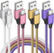 etguuds Câble USB C [1m Lot de 4], Câble USB C Charge Rapide Nylon Chargeur USB Type C Cable pour iPhone 15 Pro Max Samsung Galaxy S23 S21 S20 S10 S9 S8 A20S A40 A50