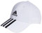 adidas Unisex 3-Stripes Cotton Twill Baseball Cap, White/Black, XS