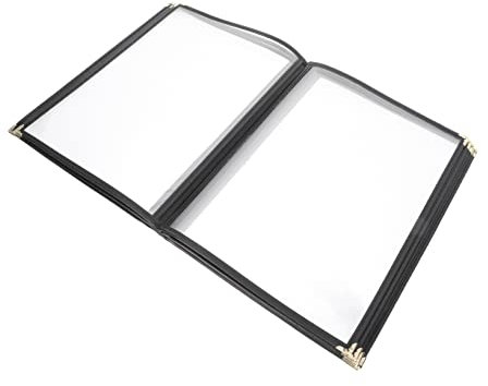 Mobestech Rezeptbuch Menü Umfasst 4 Seite 8 Ansicht Menühalter Für Restaurants Abdeckungen Für Weinkarten Übersichtliche Menüabdeckungen Triple-menü Umfasst Buch A5 Pvc Loses Blatt Ärmel