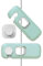 Harewu 5 Stück Kinder-Sicherheitsschlösser. Schützende selbstklebende Riegel. Klemmsicherer Verschluss für Kleinkinder und Kinder. Ideal für Kühlschränke, Schränke, Schubladen, Schränke und (Grün)