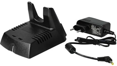vhbw Ladegerät kompatibel mit Yaesu FNB-88 | FNB-83H, FNB-94, FNB-V57 Funkgerät-Akkus - Ladestation + Netzteil, 7,2 V, 0,4 A