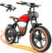 Bici Elettriche Fat Bike Elettrica 250W Motore,Hidoes Fat Bike Elettrica 13AH Batteria Gamma 40Miles,Bici Elettrica Uomo E Bike Retrò in Stile Cowboy con Borse in pelle