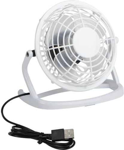 USB-Tischventilator / geräuscharm und schwenkbarer / Farbe: weiß