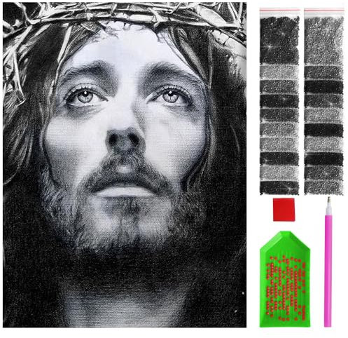 ARTULIO Diamond Painting Set – Jesus Christus mit Dornenkrone - 30x40 cm – 5D Diamant Painting Bilder DIY, Diamond Painting Erwachsene