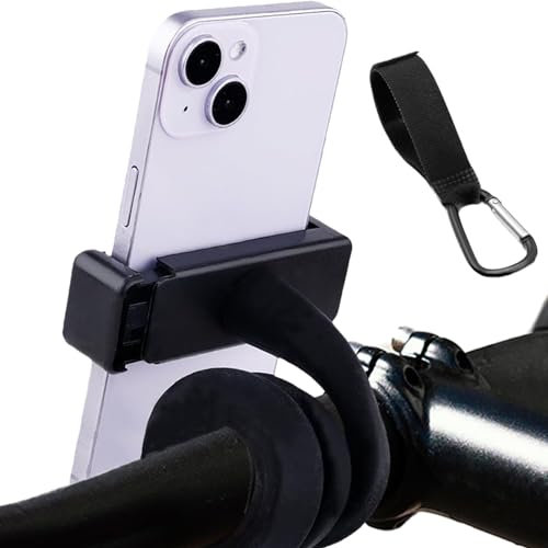 LFCFBH Pram Phone Holder, Flexible Phone Holder with Hook for Bed Stroller Treadmill Shopping Cart Bike