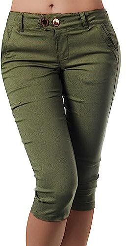 Generico Pantaloni Donna Sportivi Larghi Pantaloni Donna Leggeri Estivi 4XL Pantaloni 3/4 Donna Estivi Pantaloncini Ciclista Donna Corti Pantaloni Donna Rosa Antico