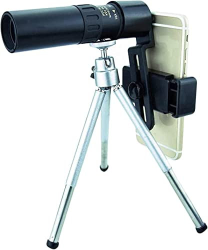 4K 10–300 x 40 mm Super-Telezoom-Monokular-Teleskop für Camping, hochauflösendes Teleskop mit Telefonclip, Stativ