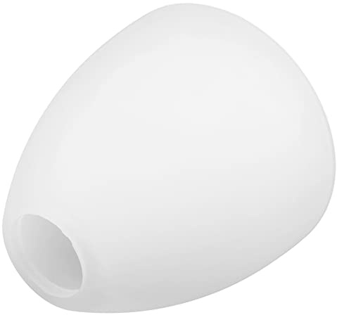Glas Lampenschirm E27 mit 4,2cm Öffnung für Hängeleuchten | Ersatzschirm aus Glas, für Wand und Pendelleuchten, mit Fixierring, Weiß, Zuhause oder Hotel