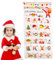 DIKARIYA Adventskalender zum Befüllen Stoff und Aufhängen, 2024 Adventskalender Hängend Kinder DIY Weihnachtskalender mit 24 Stoffbeutel, Wandteppich Mädchen Weihnachten für Tür Wand Wandkalender Deko