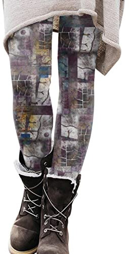 CHENSIYU Gefütterte Leggings Damen, Damen Thermo Leggings High Waist Thermoleggins Gym Übergroße Strumpfhosen Strumpfleggings Strumpfhosen Damen Schwarz