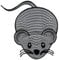 BP BRAUNERT PATCHES - Maus Grau Aufnäher zum aufbügeln oder aufnähen Bügelbild Aufbügler für Kleidung gestickter Bügelpatch Applikation Mäuschen Patch Größe 5,0 x 7,0 cm
