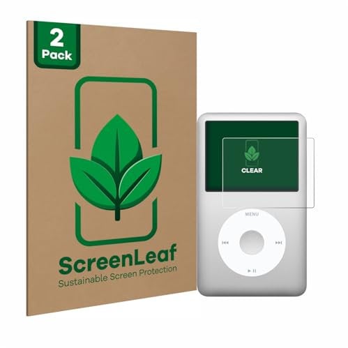 ScreenLeaf (2 Stück Schutzfolie für iPod classic Gen 5-7 [nachhaltiger Displayschutz, Folie, transparent, kratzfest]