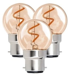 Luopan Indoor Lighting Pack of 100, LED Filament Bulb Flexible Lamp G40 AC110V 2W B22 Bayonet Retro Led Bulb Lamp Light Source