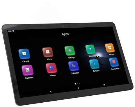 Tablet per poggiatesta 15,6 pollici, schermo IPS 1080p, con rotazione di 90 gradi per Android 11, ideale per autobus, SUV, default