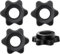 4 Pcs Dumbbell Clips,Generic Hex Nut Spin-Lock Barbell Clamps,Plastic Ends Anti-Slip Hexagon Nuts Screw Dumbbell Barbell Lock Collar,for Dumbell Weight Lifting Fitness Training(Black)