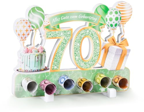 Geldgeschenke Verpackung 70 Geburtstag Mann Frau Geldgeschenke Verpackung, Deko 70 Geburtstag mann frau Grünes Gold Deko, Geldgeschenke 70. geburtstag Mann deko, für Tischdeko Geburtstag Geschenk