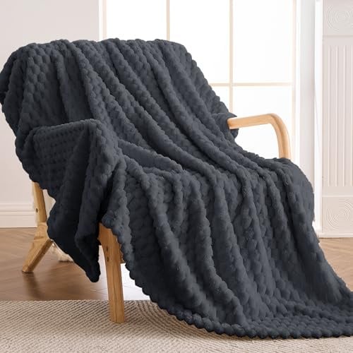 Vielit Kuscheldecke Flauschig 150x200 cm – Ultraweiche Fleecedecke für Couch & Sofa, Warme Wohn- & Kuscheldecke, Leichte Sofadecke, Gemütliche Couchdecke, Atmungsaktiv & Pflegeleicht Decke Anthrazit