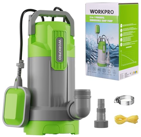 WORKPRO Bomba Sumergible para Aguas Sucias, 700W