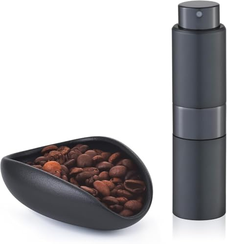 Lulupack Coffee Bean Dosing Cup - 20ml Coffee Water Spray Bottle and Dosing Tray - Single Dose Espresso Making Accessories - Bean Measuring Cup Tray for Barista