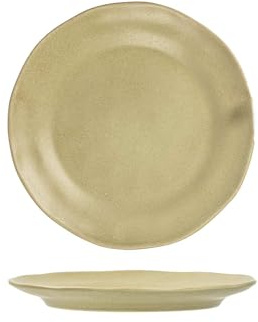 Piatti in ceramica retrò opachi per la casa squisita stoviglie personalizzate-giallo 10,6 pollici