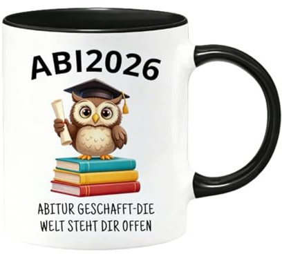 Abitur 2026 Geschenke, Abi Tasse Mit Eulenmuster, Bestandene Prüfung Geschenk, Abi 2026 Deko, Abitur Geschenke für Jungen und Mädchen
