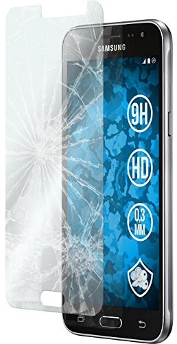 PhoneNatic 3 x Protection écran Verre trempé Clair Compatible avec Samsung Galaxy J3