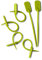 Zeal Silicone Bag Ties, Lime, One Size