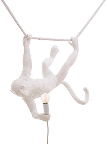 SELETTI Monkey Lamp Lampade Scimmia, Swing, Bianco
