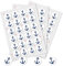 Aufkleber Anker, 72er Set: Maritime Sticker, Deko Sommer, Meer & Strand, Aufkleber Maritim, Dekoration für Karten, Geschenke & Party, Dekosticker Klein, Maritimdeko, Schiffsanker, Weiß/Blau, Ø 4 cm