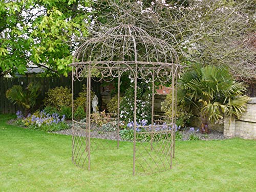 Black Country Metal Works LTD Bellevue Park Iron Rustic Brown Vintage Gazebo